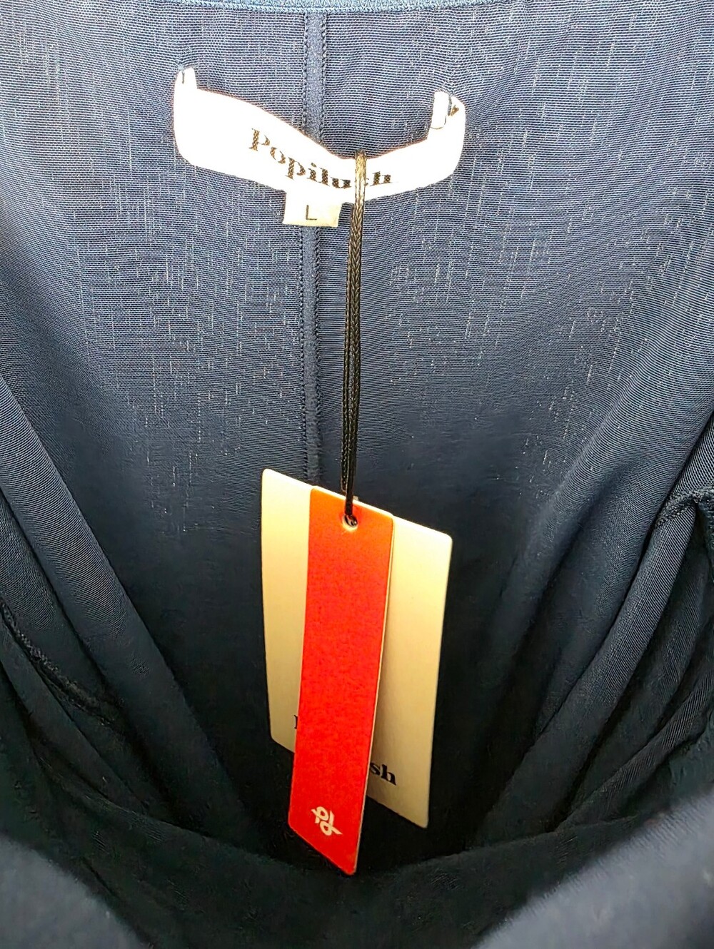 Popilush Women's Navy Shimmer Off The Shoulder 8 In 1 Shapewear Maxi Dress Large - Picture 12 of 16